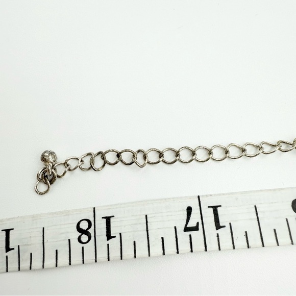 Avon Blue Glass Cat's Eye Silvertone
Beaded Choker Necklace - Picture 7 of 8